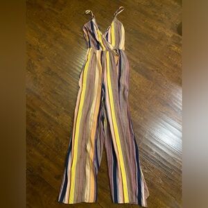Band of gypsies striped one piece pants jumper jumpsuit size small